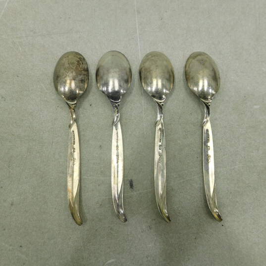 1847 Rogers Bros FLAIR Silverplate Set of 7 Demitasse Spoons W/extra serving spoon image number 3