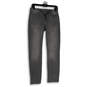 Womens Gray Denim Medium Wash Pockets Stretch Skinny Leg Jeans Size 8X32 image number 1