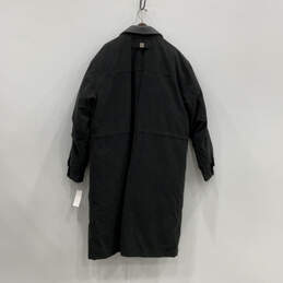 NWT Womens Black Long Sleeve Spread Collar Pockets Full-Zip Raincoat Sz XL alternative image