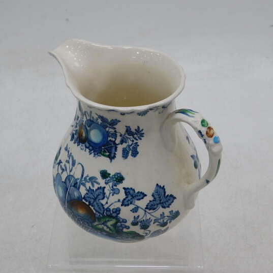 2 Mason's Ironstone Blue Fruit Basket  5in and  6in Pitchers image number 2