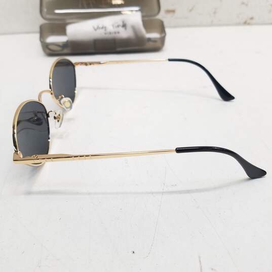 Veda Tinda Vision Gold Oval Sunglasses image number 4