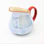 Czechoslovakia Pottery Tea Pot Creamer Sugar Lusterware Blue image number 2