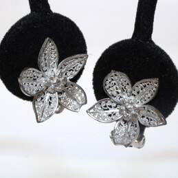 Sterling Silver Clip-on Earrings Set Of 3 alternative image