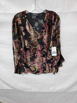 Wm Karen Kane Silk Velvet Blouse Flared Sleeves Sz XL W/Tag