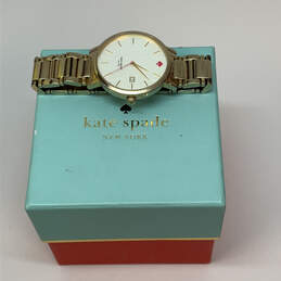 IOB Designer Kate Spade 0009 Gold-Tone Stainless Steel Analog Wristwatch