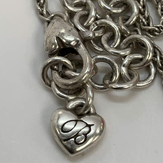 Designer Brighton Silver-Tone Tanzanite Halo Pendant Necklace With Dust Bag image number 4