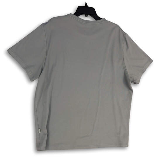Mens Gray Crew Neck Short Sleeve Regular Fit Pullover T-Shirt Size X-Large image number 2