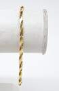 Brev 14K Yellow Gold Fancy Unique Link Chain Bracelet 7.7g image number 3