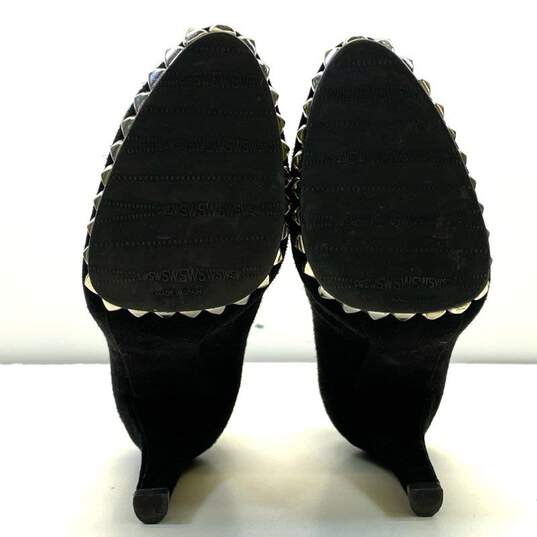Stuart Weitzman Suede Sock Em Up Heel Boots Black 6.5 image number 5