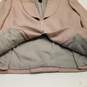 Womens Pink Wool Blend Shawl Collar Long Sleeve Pocket Blazer Jacket Size 8 image number 3