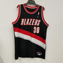Mens Black Red Portland Trail Blazers Rasheed Wallace #30 NBA Jersey Sz XL