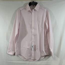 Men's Pink Calvin Klein Slim Fit Dress Shirt, Sz. 15.5-32/33
