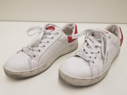 GUESS Gfrilynn White Lace Up Low Top[ Sneakers Women's Size 6 M image number 1