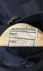 Vintage Burberry Women Navy Blue Trench Coat Size 12 image number 3