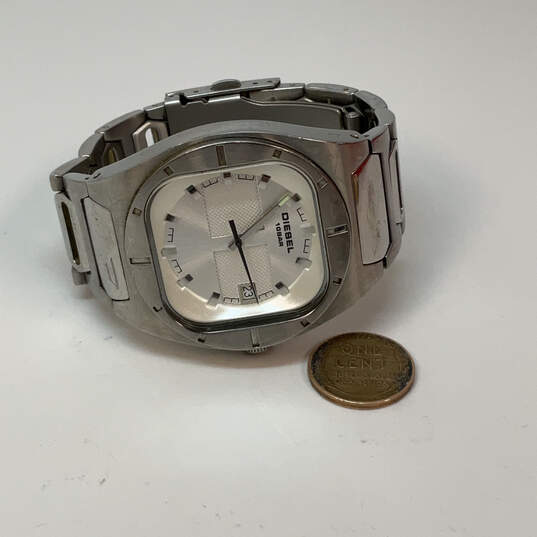 Designer Diesel DZ-4116 Silver-Tone Stainless Steel Analog Wristwatch image number 2
