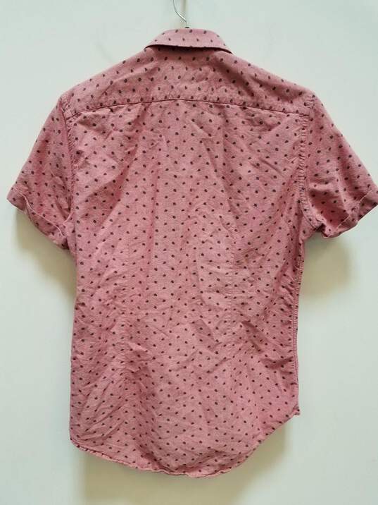 Zara Man Pink Button-Up Shirt Size XS image number 3