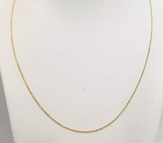 Fancy 21k Yellow Gold Chain Necklace 3.0g image number 1