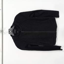 Banana Republic Black Full Zip Partially Knitted Jacket Size 6