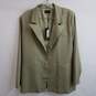 Women's oversized olive green stripe blazer jacket 6 nwt image number 1