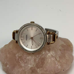 Designer Fossil Georgia ES-3447 Two-Tone Stainless Steel Analog Wristwatch