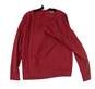 Mens Red Casual Long Sleeve Round Neck Pullover Sweatshirt Size X Large image number 1