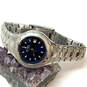 Designer Fossil PR-1690 Silver-Tone Strap Round Blue Dial Analog Wristwatch image number 1