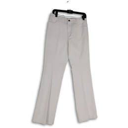 Womens White Denim Light Wash Stretch Pockets Straight Leg Jeans Size 4/27