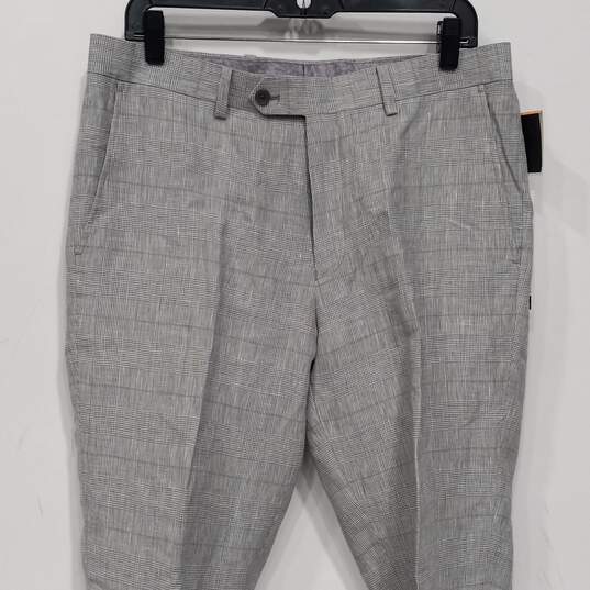 Bar III Gray/Tan Slim fit Dress Pants Size 33Wx32L NWT image number 2