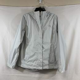 Women's Light Grey Rain Jacket, Sz. L
