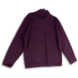 NWT Mens Purple 1/4 Zip Mock Neck Long Sleeve Pullover Sweater Size XL alternative image