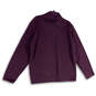 NWT Mens Purple 1/4 Zip Mock Neck Long Sleeve Pullover Sweater Size XL image number 2