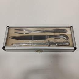 Arco Steel 3 Pc Stainless Cutlery Set w/Case