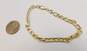 10K Gold Oval Curb Chain Bracelet 6.1g image number 3