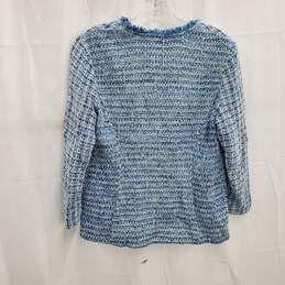 Nic+Zoe Women's Blue Tweed Cardigan Size XS alternative image