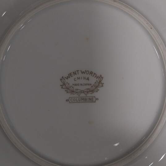Set of 6 Wentworth China Columbine Pattern Bread Plates image number 3