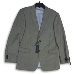 NWT Tommy Hilfiger Mens Gray Notch Lapel Single Breasted Two-Button Blazer Sz 40