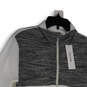 NWT Mens White Gray Long Sleeve Mock Neck Pockets Full-Zip Jacket Size S image number 2
