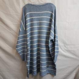 Vero Moda blue white striped v neck knit tunic sweater 4X plus nwt alternative image