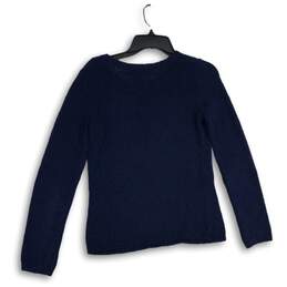 Eddie Bauer Womens Blue Knitted Henley Neck Long Sleeve Pullover Sweater XS alternative image