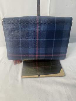 Certified Authentic Dooney & Bourke Blue Plaid Folding (Envelope) Bag alternative image