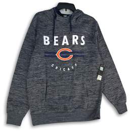NWT NFL Team Apparel Mens Gray Chicago bears Logo Pullover Hoodie Size Large