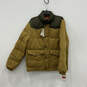 NWT Mens Green Tan Long Sleeve Pockets Full-Zip Puffer Jacket Size Medium image number 1
