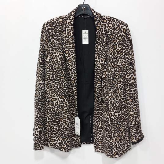 Express Animal Print Pattern Blazer Suit Jacket Size Small - NWT image number 1