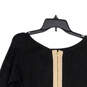 NWT Womens Black Knitted Long Sleeve Back Full-Zip Sweater Size Small image number 4