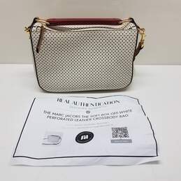 Marc Jacobs Authenticated The Soft Box Off-White Perforated Leather Crossbody