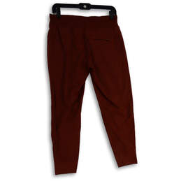 Womens Red Elastic Waist Zip Pockets Activewear Jogger Pants Size 4P alternative image
