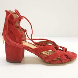 Michael Kors Strappy Red Suede Women's Heels Size 5M