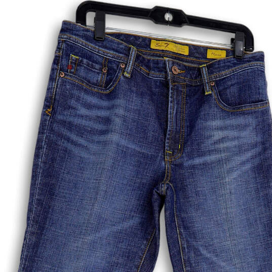 Womens Blue Denim Medium Wash Pockets Stretch Straight Leg Jeans Size 10 image number 3