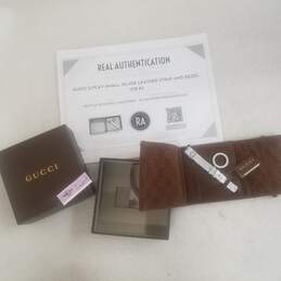 Gucci U-Play Kit 129 Medium Leather Watch Strap and Matching Steel Bezel w/COA