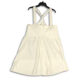 ASOS Womens White Sleeveless Halter Neck Back Zip Mini Dress Size 24 alternative image